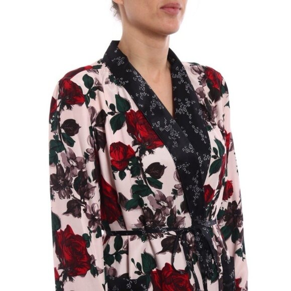 Equipment Theron Floral Patterned Silk Kimono Wrap Shirt Women’s XS Read - Picture 3 of 10